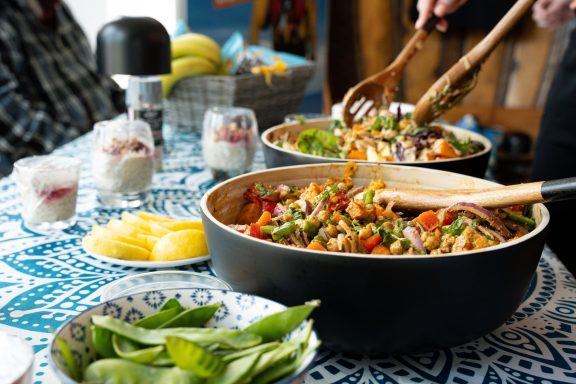 Happy Rainbow Salad served at Katungal's last yoga retreat